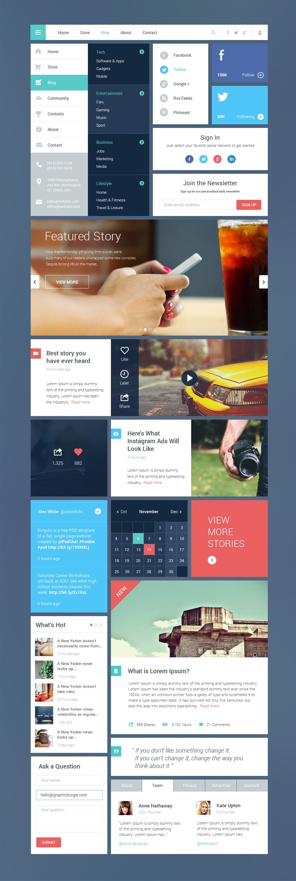 Blog Magazine UI Kit Blog Magazine UI Kit