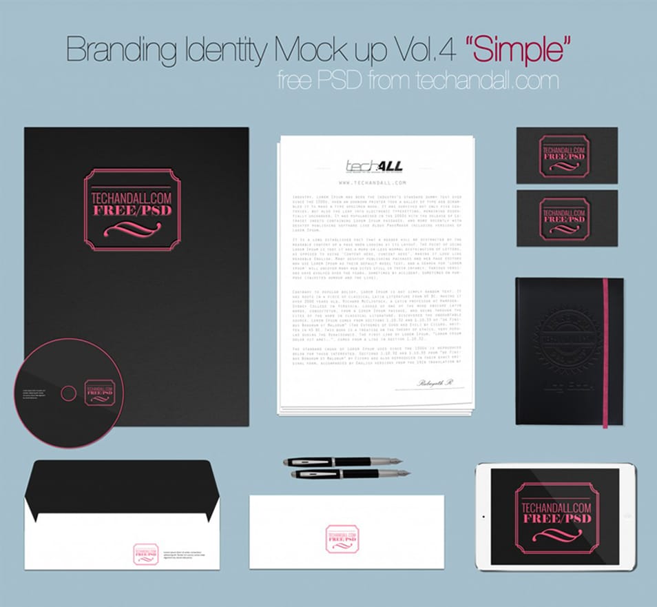Branding Identity Mockup Simple Branding Identity Mockup Simple