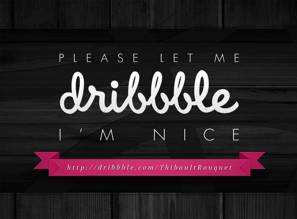 Let Me Dribbble Free PSD