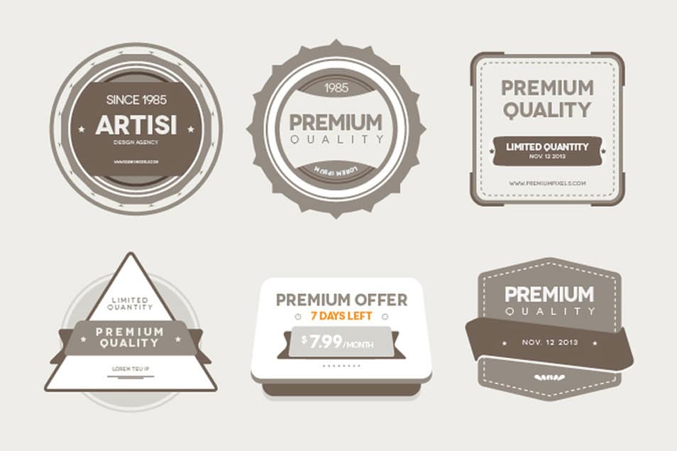 Premium Quality Badges