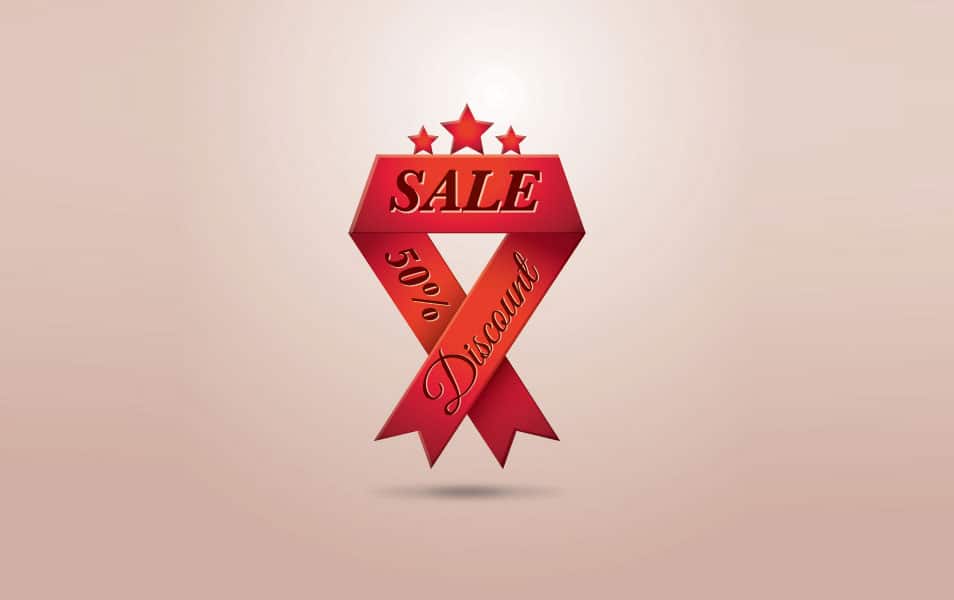 Sale Ribbon Vector Graphic