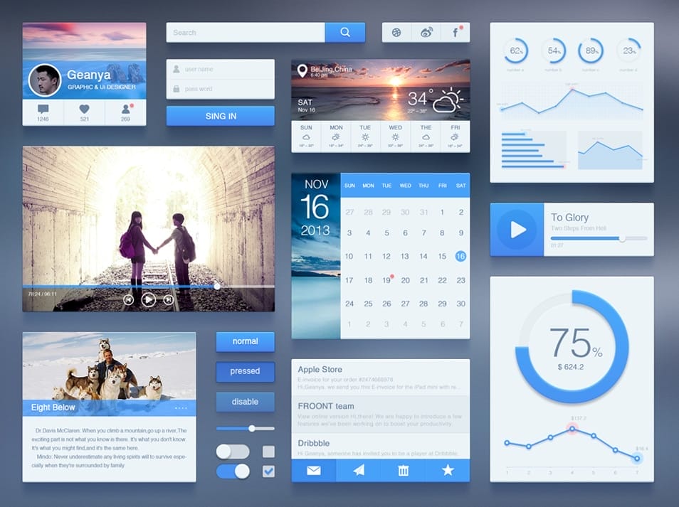 Latest Free Web Elements from November 2013 26 UI-Kit