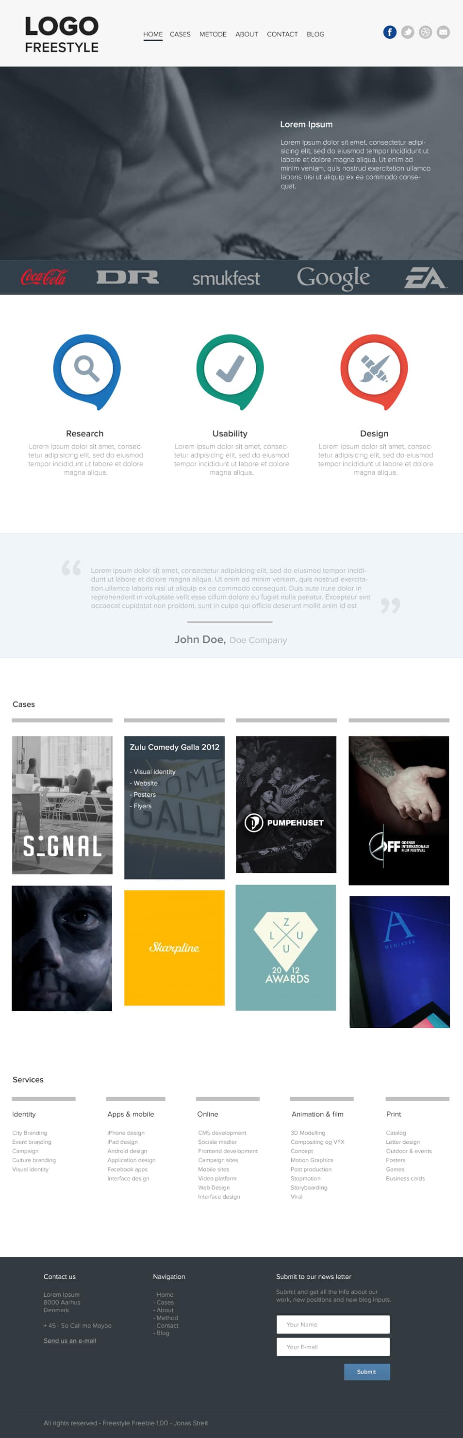 free landing page psd free landing page psd