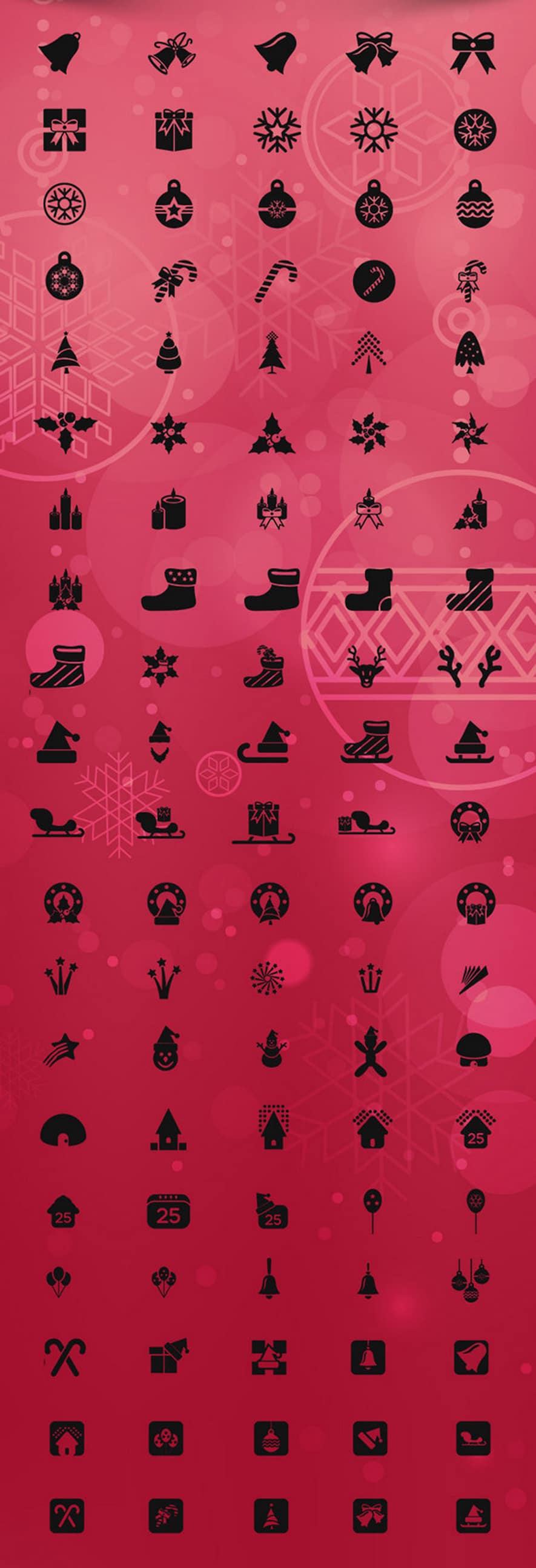 100 Christmas Vector Icons