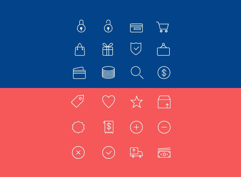 24 Ecommerce Line Icons