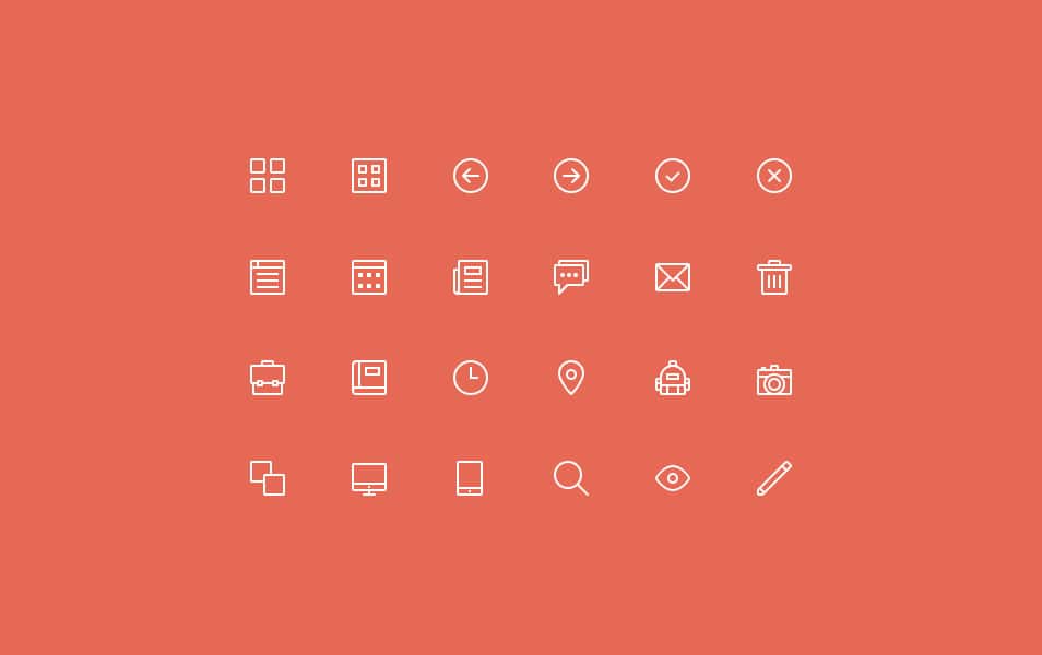 60+ Best Free Line Icon Sets 33 24 Free Skinny Icons