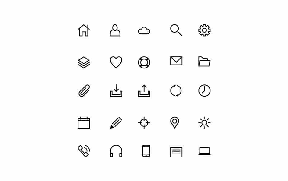 60+ Best Free Line Icon Sets 15 25 Line Icons