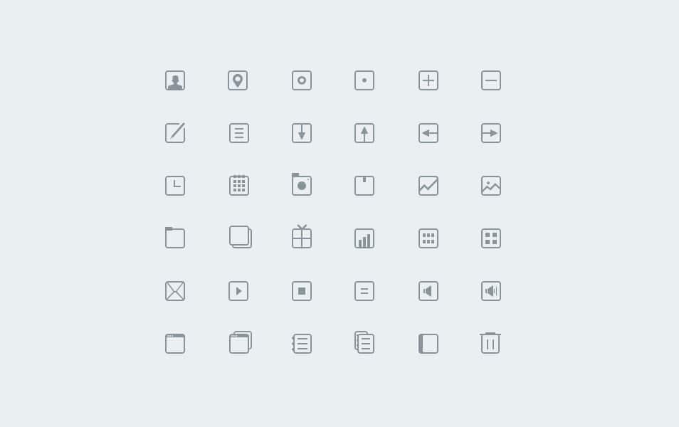 60+ Best Free Line Icon Sets 37 36 Thinicons Free PSD