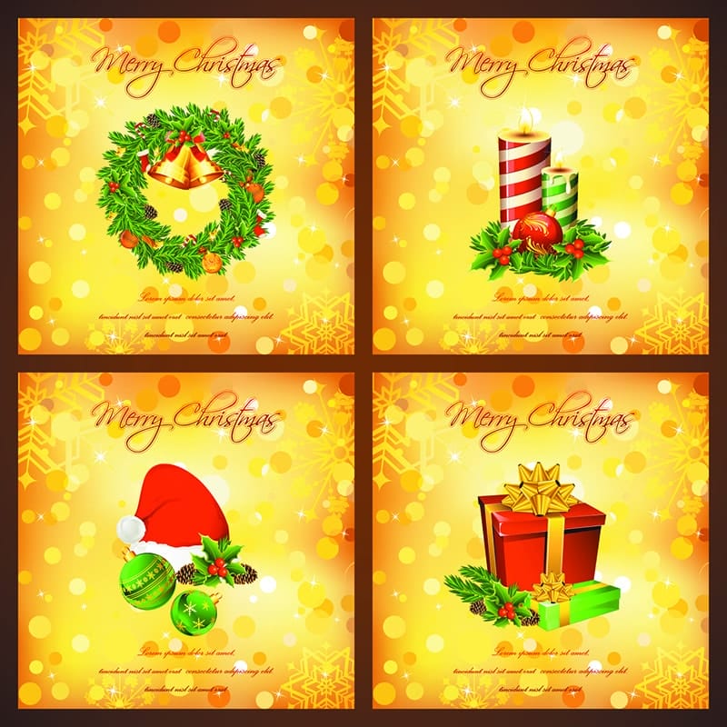 Free Christmas Greeting cards, Icons ,Decorative Elements,Backgrounds(PSD, AI) 13 4 Free Christmas Card