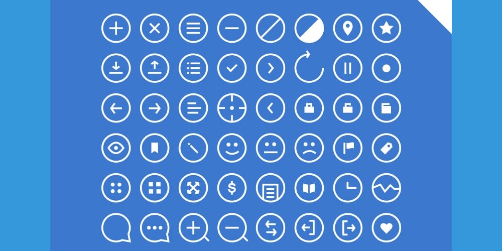 Latest Free Web Elements from November 2013 16 48 Rounded Icons