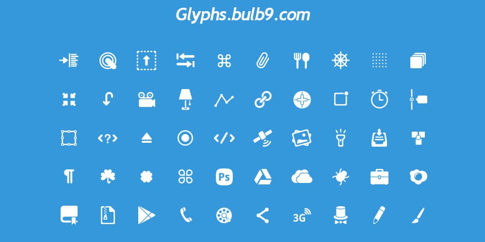 Latest Free Web Elements from November 2013 14 50 Glyphs PSD
