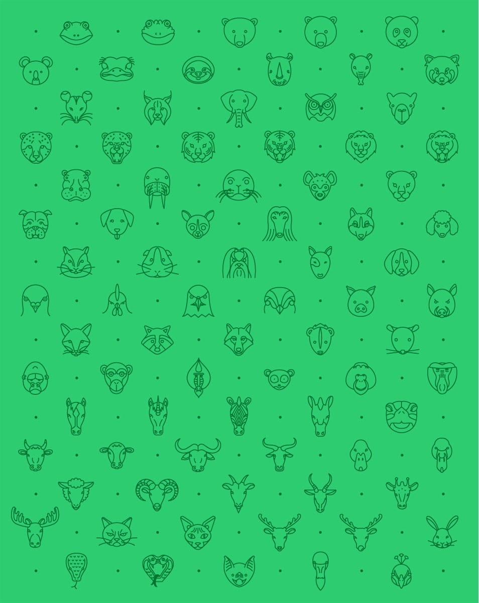60+ Best Free Line Icon Sets 30 79 Animal Line Icon Set
