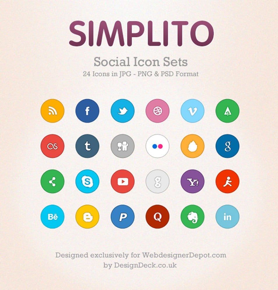 500+ Best Free Social Media Icon Sets 16 A free social icon set