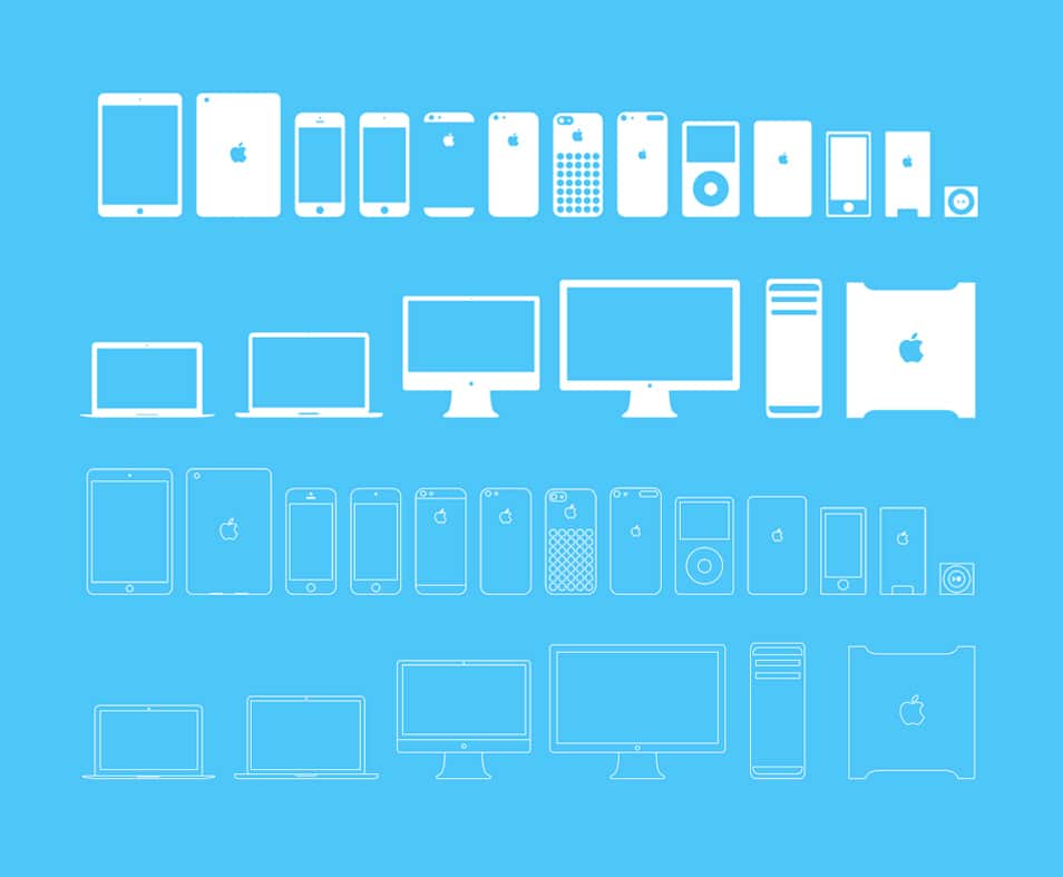 Apple devices icons Apple devices icons