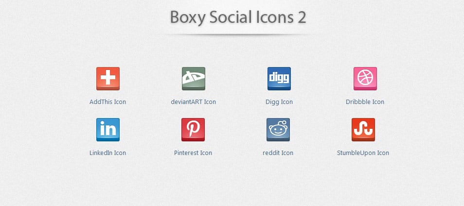 500+ Best Free Social Media Icon Sets 155 Boxy Social Icons 2