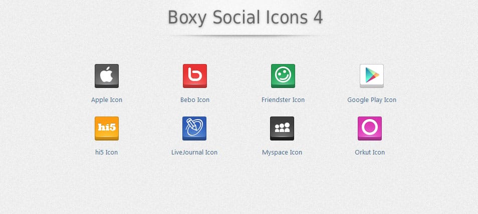 Boxy Social Icons 4