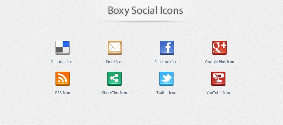 500+ Best Free Social Media Icon Sets 156 Boxy Social Icons