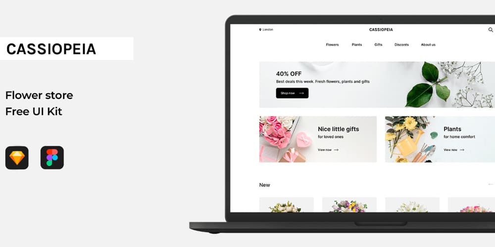 Cassiopeia Flower Store UI Kit