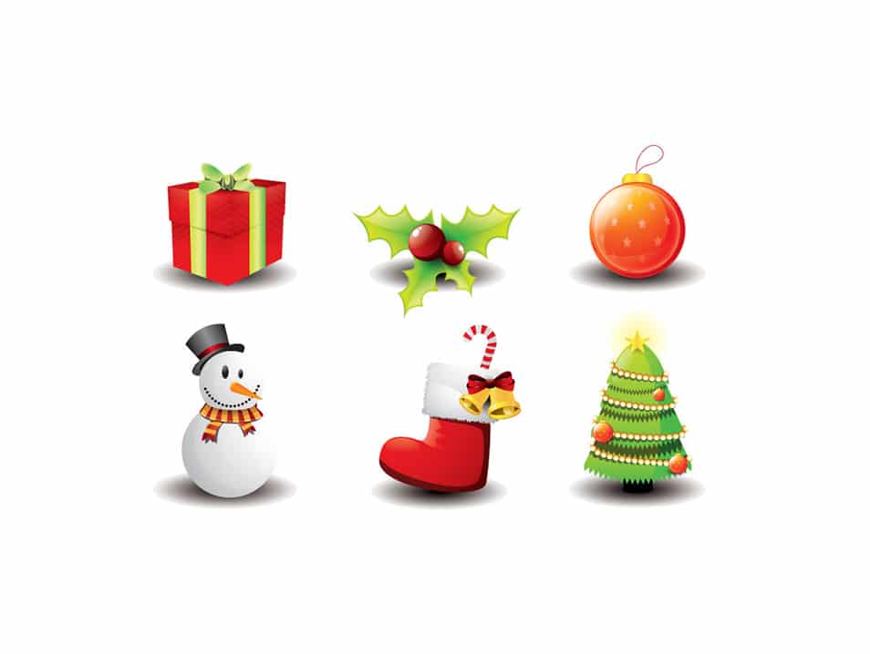 Christmas Icon Vector Set 