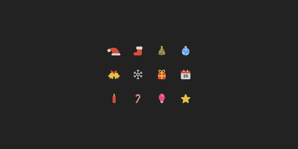 Free Christmas Greeting cards, Icons ,Decorative Elements,Backgrounds(PSD, AI) 15 Christmas Icons