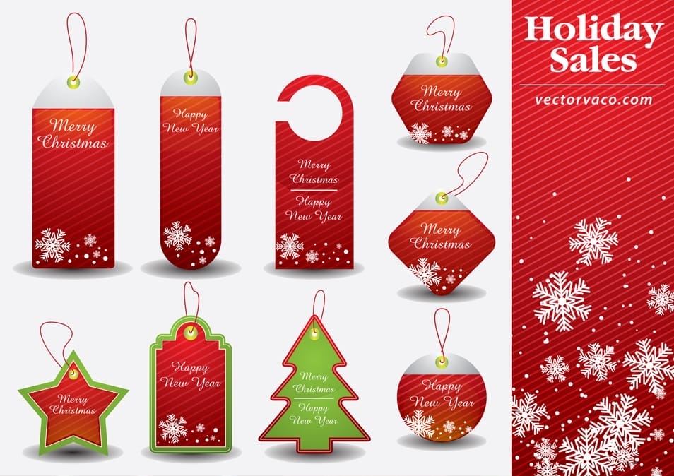 Christmas Tag Vector