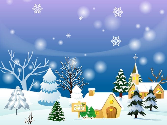 Free Christmas Greeting cards, Icons ,Decorative Elements,Backgrounds(PSD, AI) 43 christmas-town-background