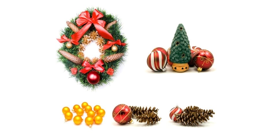 Christmas decoration elements PSD