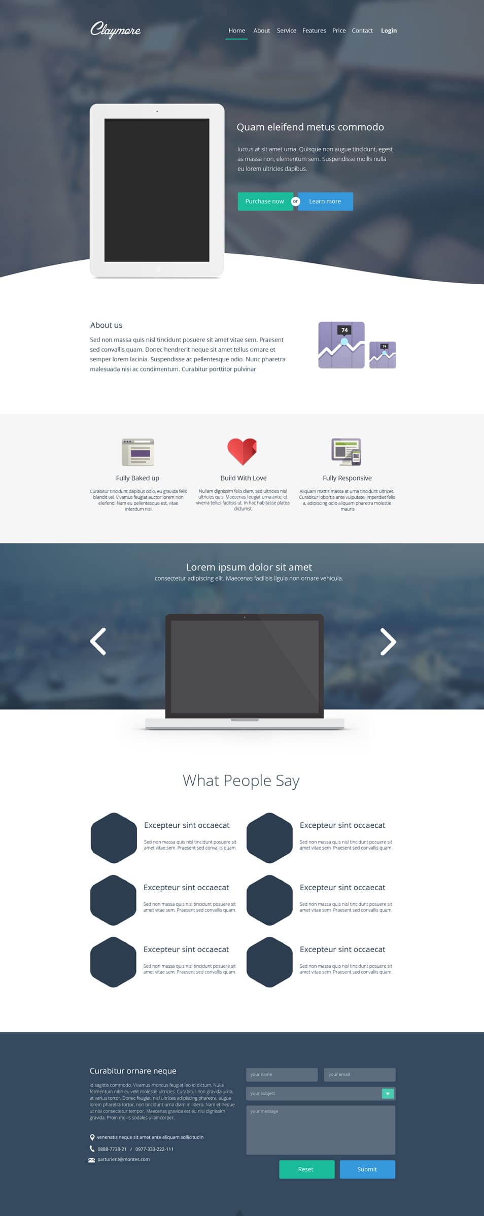 Claymore App Landing Page Claymore App Landing Page
