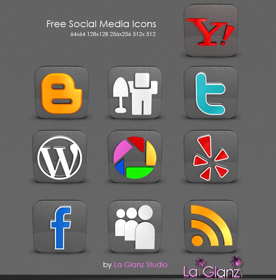 500+ Best Free Social Media Icon Sets 87 DarkSocial: A Free and High-Quality Social Media Icon Set