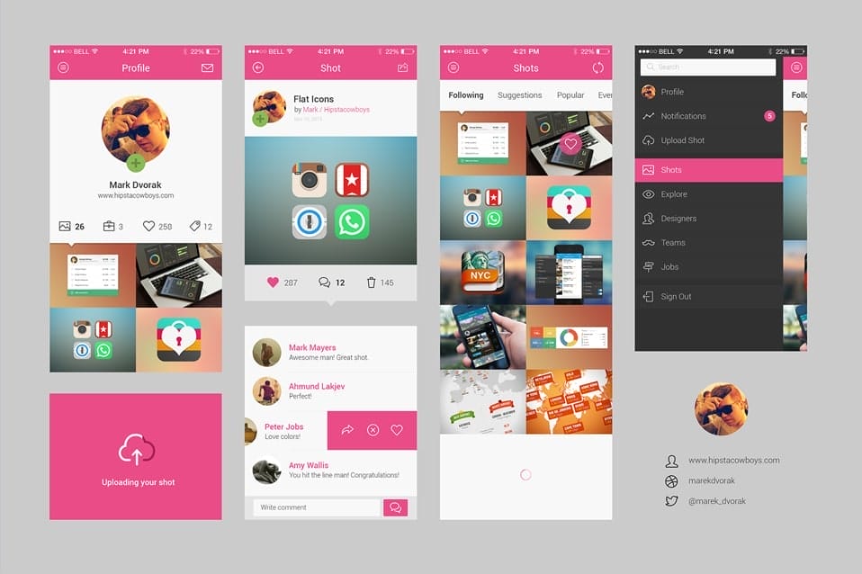 Dribbble App Concept Dribbble App Concept