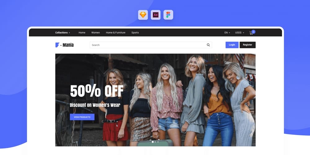 F-Mania E-commerce UI Kit