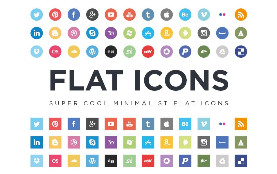 500+ Best Free Social Media Icon Sets 69 Flat Social Media Icons EPS