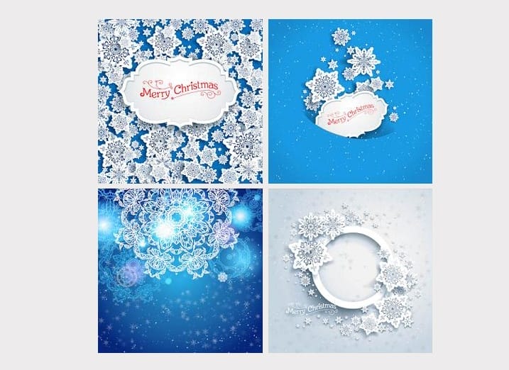 Free Christmas Snowflakes Cards