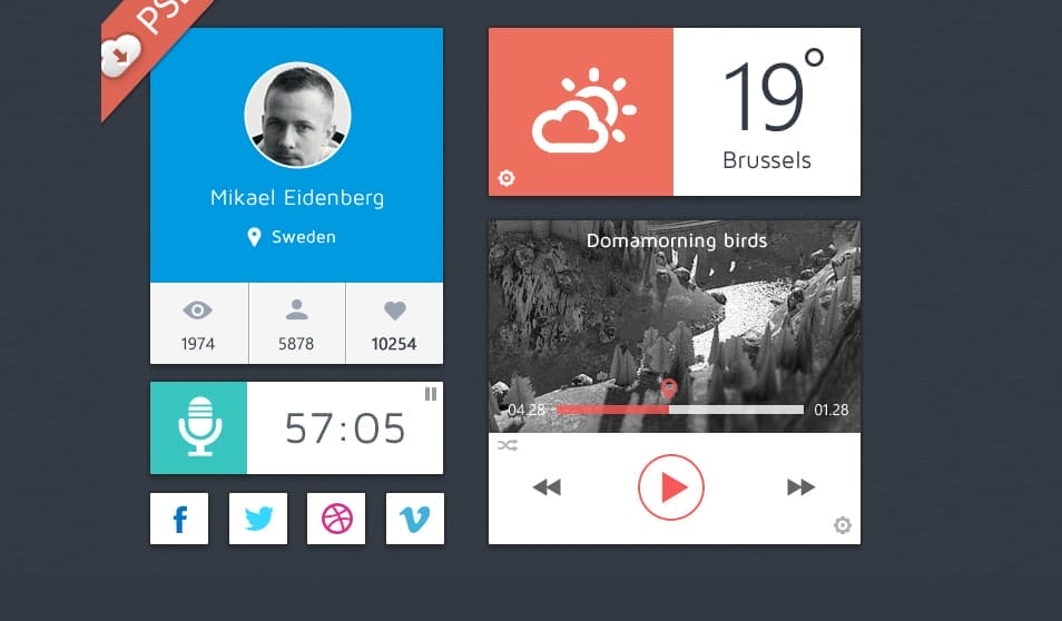 Free Flat UI kit Free Flat UI kit