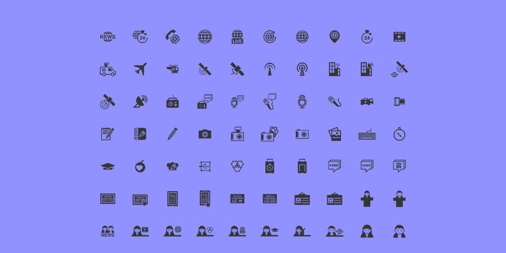 Latest Free Web Elements from November 2013 11 Free Journalism Icons