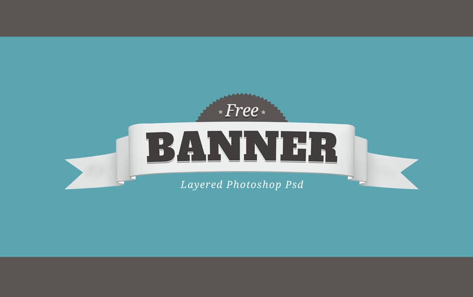 Free Layered PSD Banner-Badge