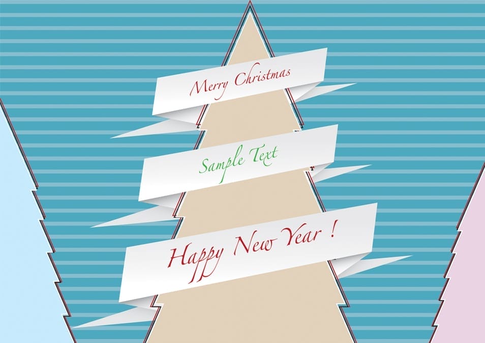 Free Origami Christmas Tree Vector Free Origami Christmas Tree Vector