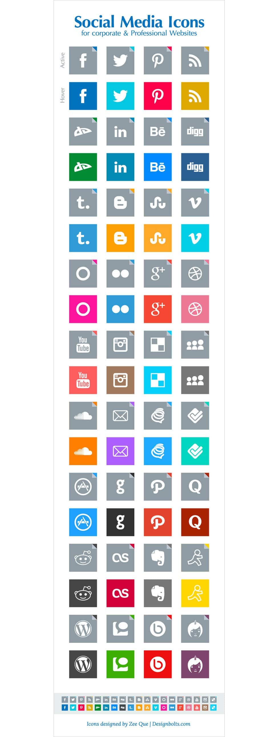 Free Simple Social Media Icons