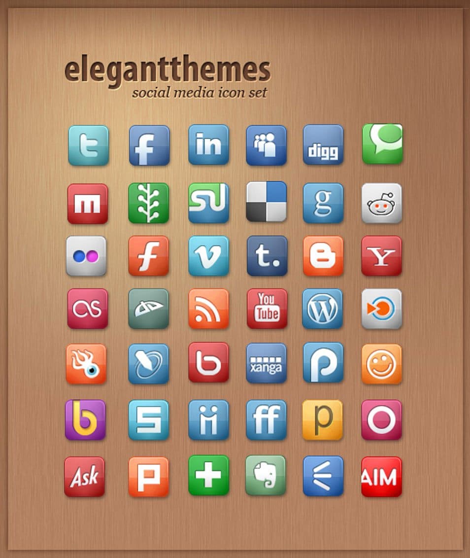 500+ Best Free Social Media Icon Sets 170 Free Social Media Icon Set