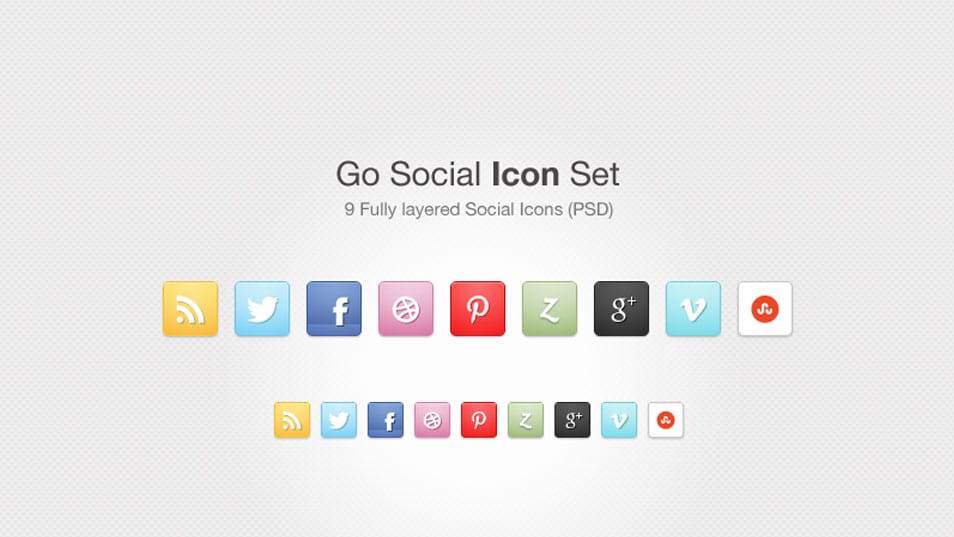 500+ Best Free Social Media Icon Sets 160 Go Social Icon Set