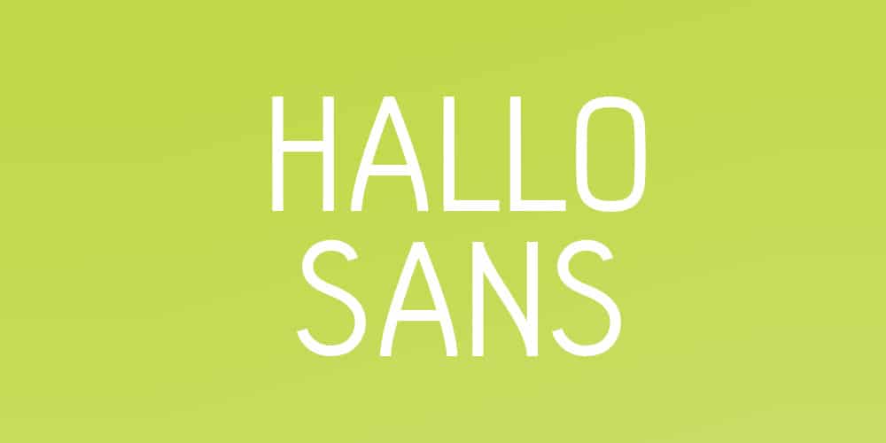 Latest Free Web Elements from December 2013 6 Hallo Sans Free Typeface
