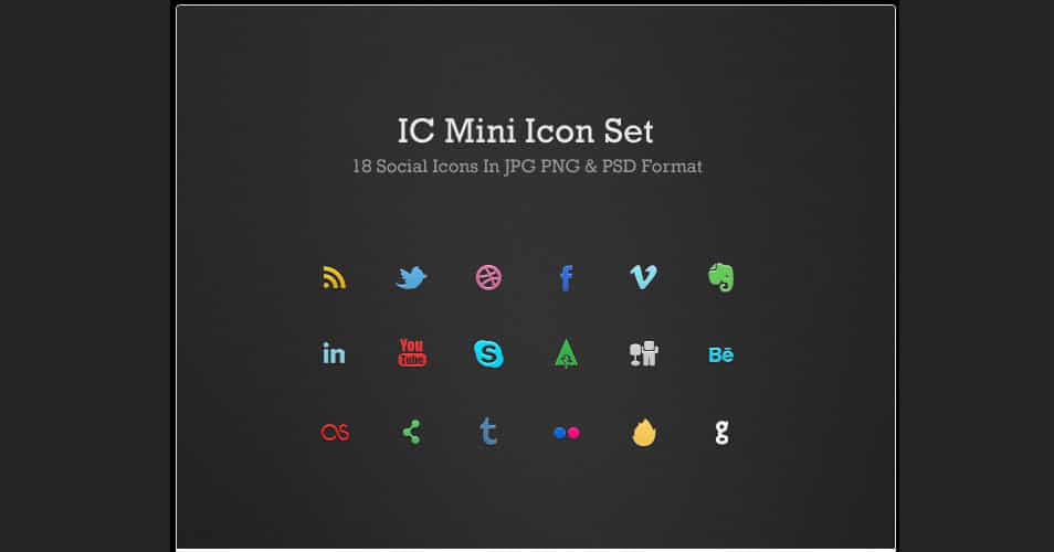 IC Mini Social Icon Set