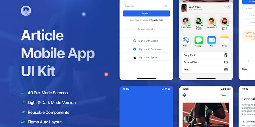 Informa Article Mobile App UI Kit