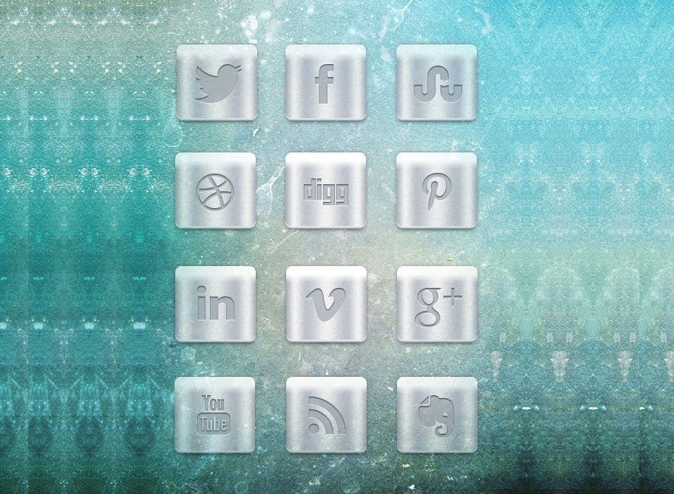 500+ Best Free Social Media Icon Sets 105 Large Metallic Social Media Icon Set