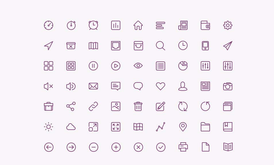 Line Iconset PSD