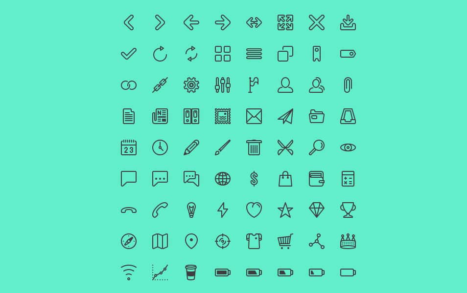 60+ Best Free Line Icon Sets 34 Line icon set for UI