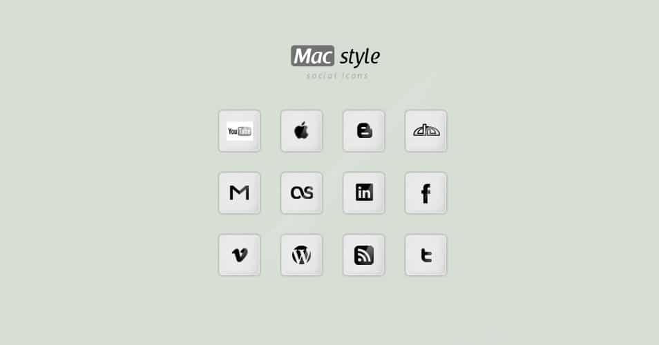 500+ Best Free Social Media Icon Sets 223 Mac style social icons