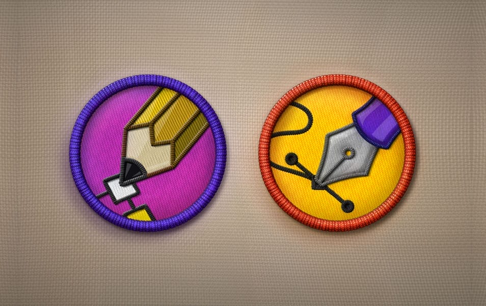 Merit Badge Icons PSD