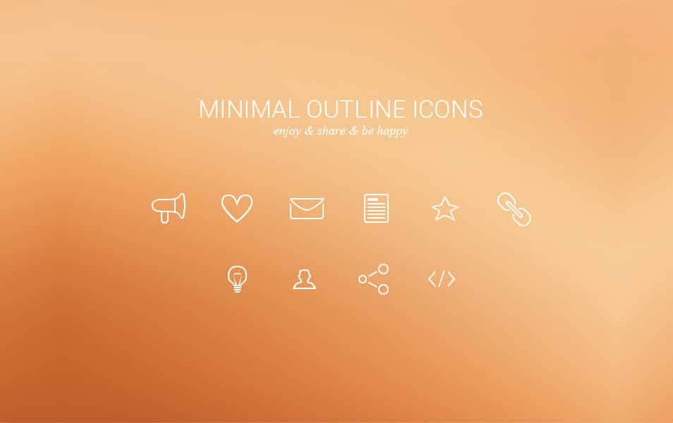 Minimal Outline Icons