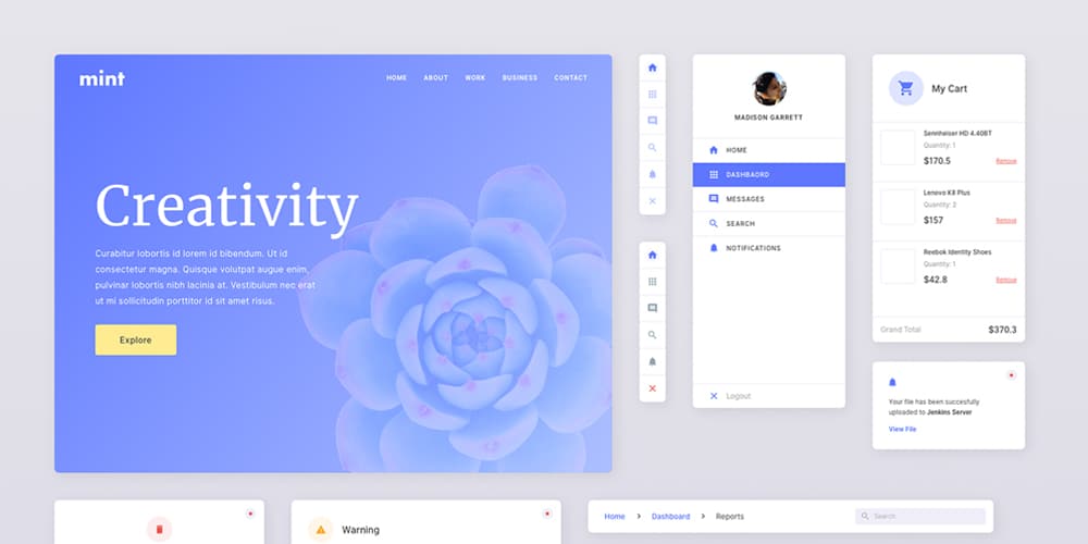 Mint-Free-Sketch-UI-Kit